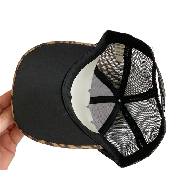 You Can’t Ride In My Little Red Wagon Adult Adjustable SnapBack Cap BlackCheetah - Picture 3 of 4